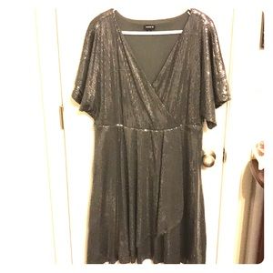 Gray sequin party dress